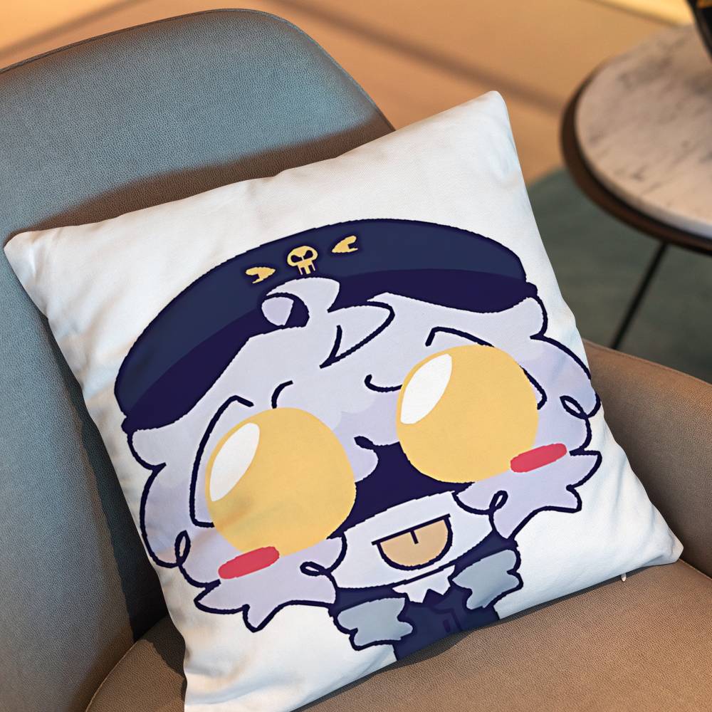 Uzi Doorman Game N Murder Drones Pillow Case Anti-Dustmite Pillowcase Invisible Zipper Silky Short Plush Sofa Cushion Cover