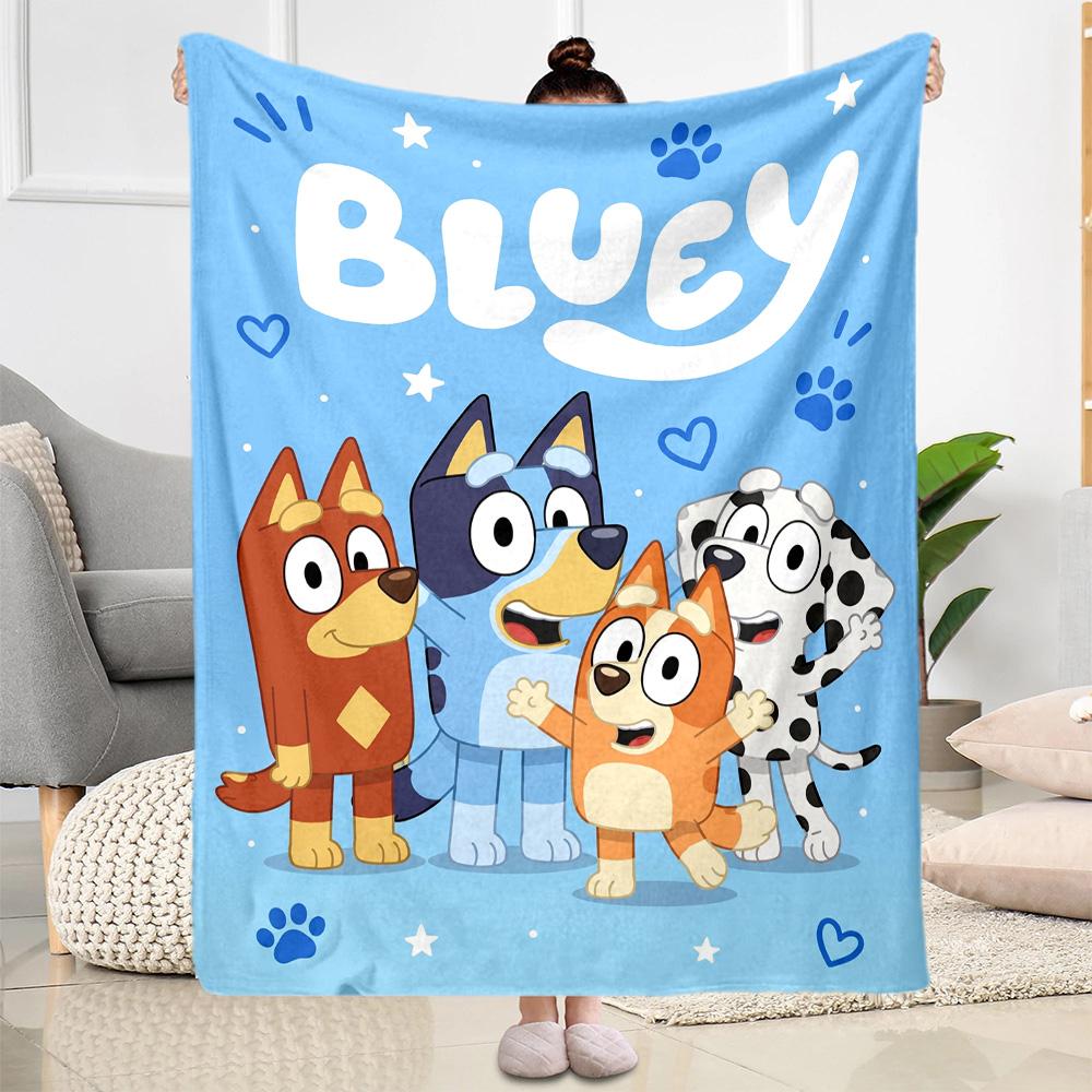 Bluey Friends Adventure Blanket Durable Comfort Suitable for Sofa Livingroom Picnics Four Seasons Multipurpose Warmthful Decor