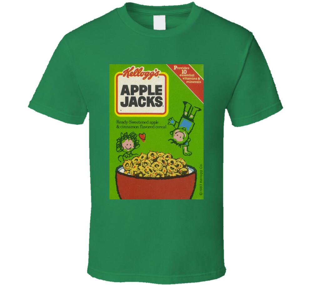 Apple Jacks Box Greatest Cereal Of All Time Breakfast Fan Foodie T Shirt Mens Womens Tees Top