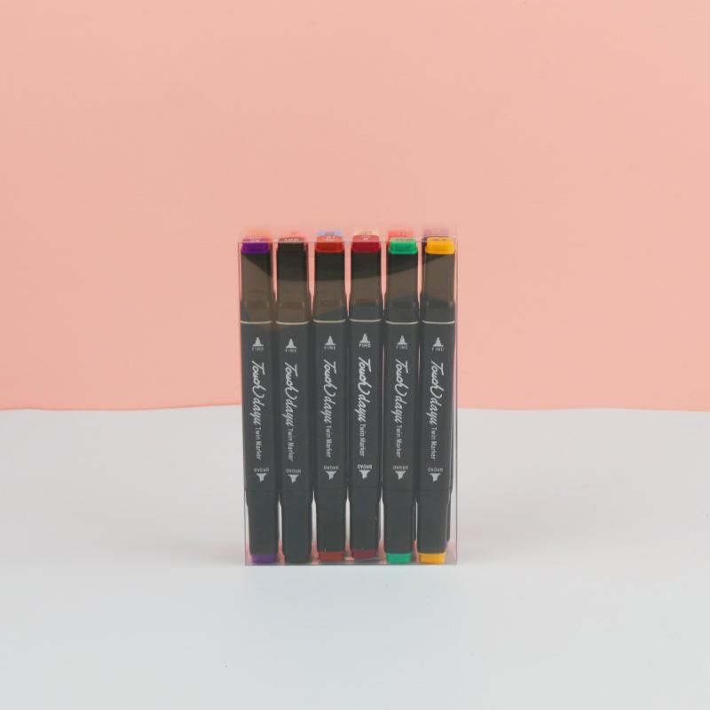 Двусторонние быстросохнущие акварельные маркеры, 48 цветов, большой емкости для студентов