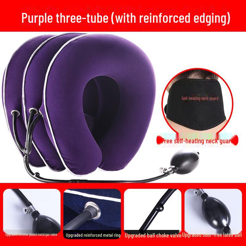 Надувное шейное поддерживающее устройство для вытяжения шеи и обезболивания