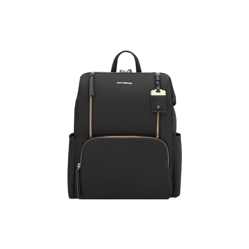 Samsonite Cp-Lite Logo Zipper Commuter Large Capacity Fabric And Leather Backpack Women backpack Black TL3-09005