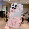 For Honor X8 4G Case X 8 5G Clear Bumper TPU Silicone Soft Cover for HonorX8 Phone Cases Capa Pink Flowers Letter Funda Fashion