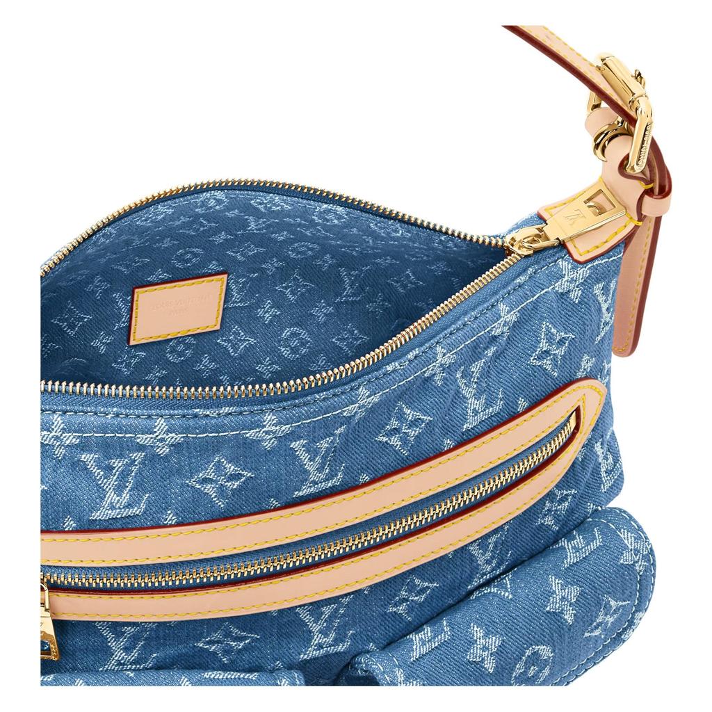 LOUIS VUITTON Fabric One Shoulder Handbag Extra Large Women's Blue M27329