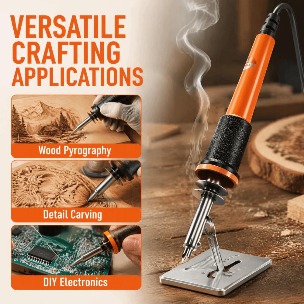 Wood Burning Pen Wood Burning Tool Set Carving Blades Soldering Iron Kit Craft Lovers