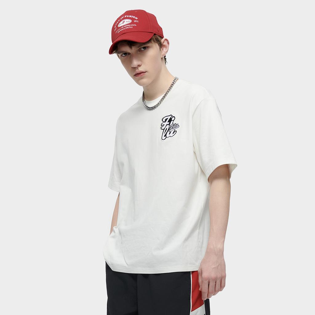 FILA FUSION SS24 T Shirt Men's Cloud White T11M422102FWT