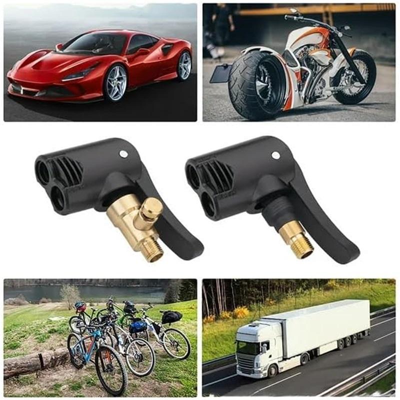 Автомобильный клапан для шин, зажим для насадки насоса, спущенный автомобильный, мотоциклетный, велосипедный, воздушный патрон, надувной насос, адаптер, резьбовой соединитель