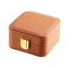 No-brand minimal design leather jewelry case portable storage container organizing necklaces rings small item organizer box weddings birthdays
