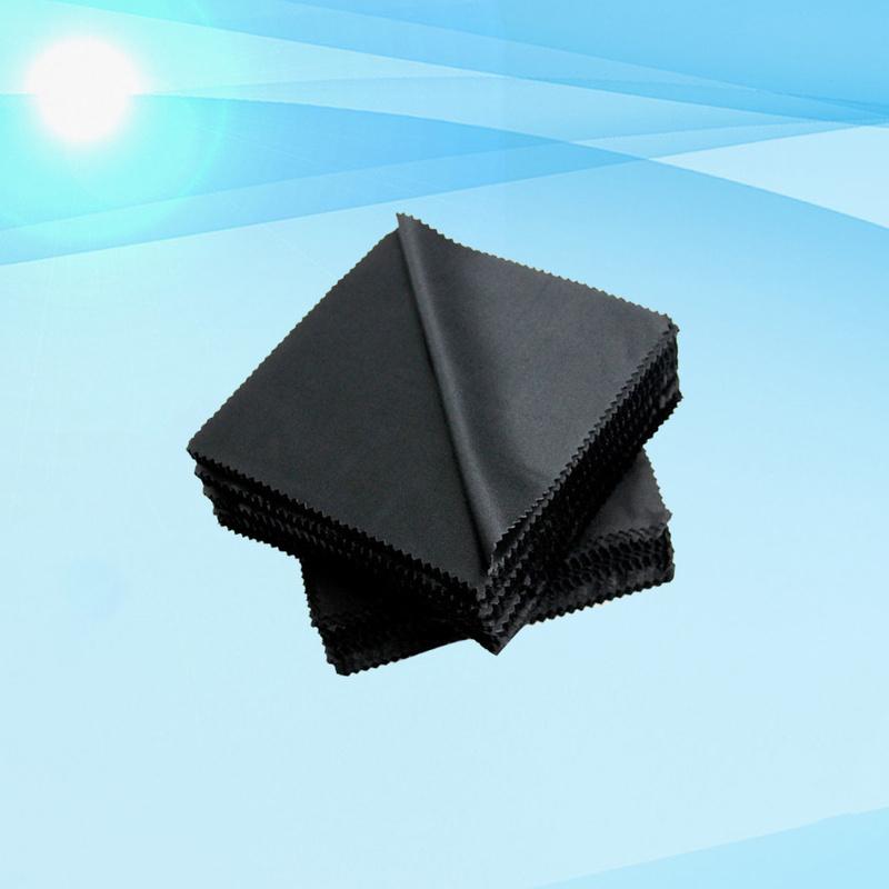 100Pcs Screen Wipe Cloth Microfiber 15x15cm Black for Eyeglasses Sunglasses Lens Clean Cellphone Tablet Computer Cleaning Cloth
