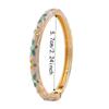 Lightweight Metal Cloisonne Floral Bangle Rhinestone Thin Bracelet  Holiday Presents