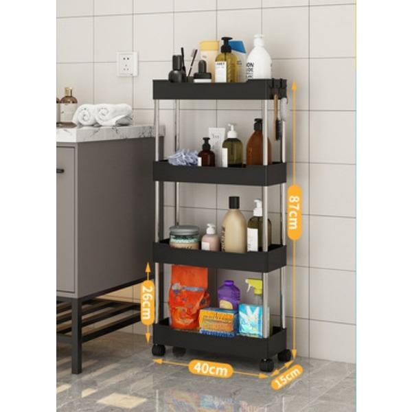 Передвижная полка для хранения в гостиной, 3/4 стеллаж, полка для хранения, кухонная полка, органайзер, тонкая тележка для ванной комнаты
