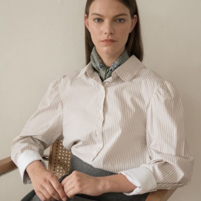 BB’DE SOLI’DE Dot Paisley Silk Scarf-khaki