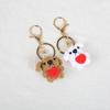 Cute Wool Knitted Dog Pendant Bag Decor Woven Key Ring Crochet Corgi Keychain Bag Charm