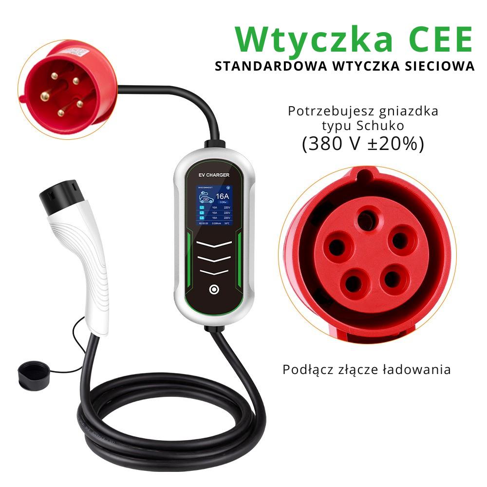 3 Fazowa Mobilna Ładowarka Ev 11Kw