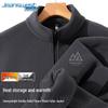 Jeanswest Men's Fleece-Lined Stand Collar Zipper Jacket