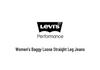 Levi's Женские зимние теплые мешковатые прямые джинсы