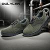 Oulylan Низкие Сварочные Защитные Ботинки Износостойкие Противоскользящие Рабочие Ботинки Для Мужчин Стальной Носок Защита от Проколов Рабочая Обувь