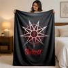 Slipknot Print Flannel Blanket Cozy Lightweight Plush Throw Blanket For Bed Sofa Household Use