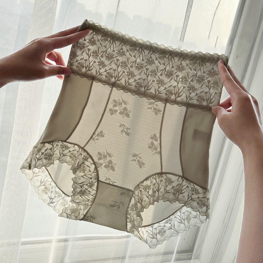 High Waist Tummy Control Underwear Mesh Butt Lifting Panties Breathable Body Shaping Briefs Girls