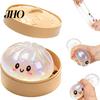 Mood Soothing Toy Steamed Bun Squeeze Toy, Cute Dumpling Stress Relief Ball, Durable Ball Slow Rising Decompression for Desk, Kawaii Fidget