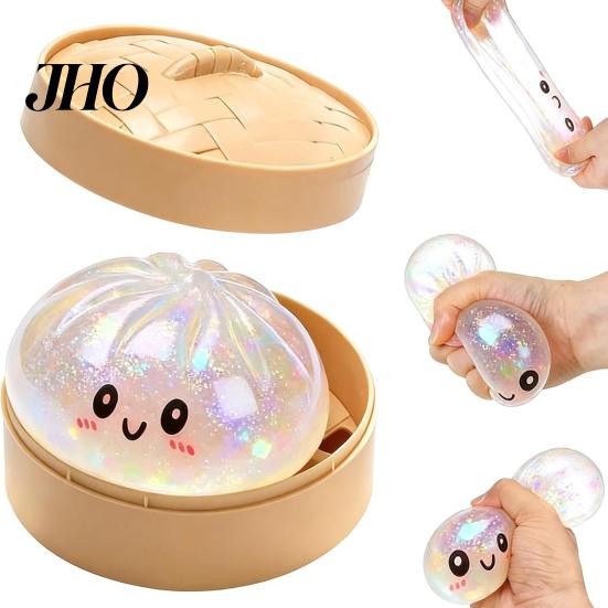 Mood Soothing Toy Steamed Bun Squeeze Toy, Cute Dumpling Stress Relief Ball, Durable Ball Slow Rising Decompression for Desk, Kawaii Fidget