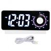 Цифровой будильник с многофункциональным двойным дисплеем, визуальным управлением временем, настольной ручкой, электронным светодиодным кулоном
