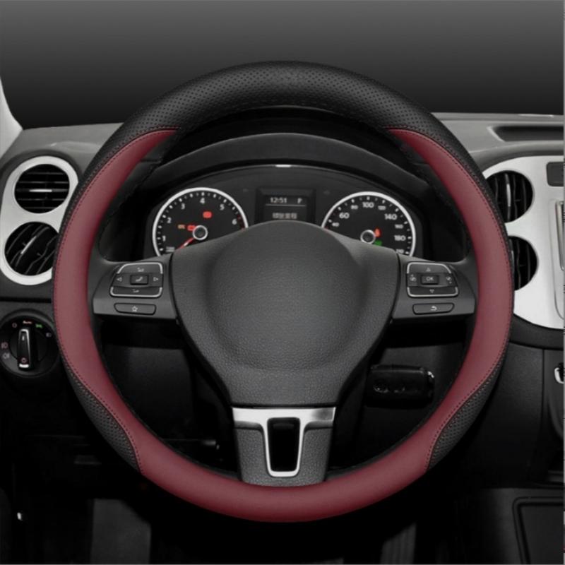 Leather Custom Car Steering Wheel Cover for Volkswagen Golf 7 GTI Golf R MK7 VW Polo GTI Interiorcar Car Accessories