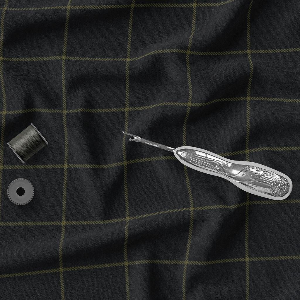 Dark Green Checkered Summer Suit Fabric – 70% Viscose, 30% Polyester | 350g, 150cm Width