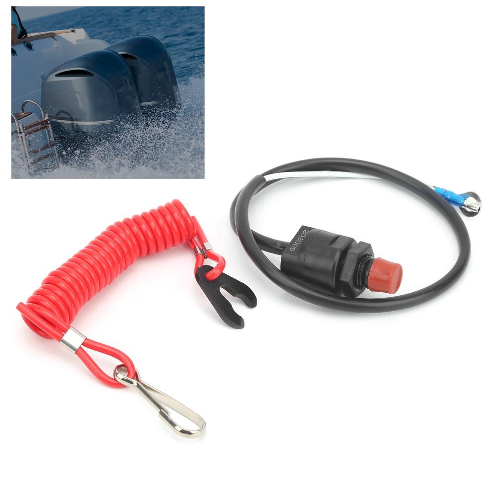 Nylon Safety Tether ABS Kill Stop Switch Engine Cutoff Emergency Stop Switch  Outboard Motor
