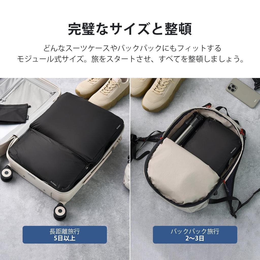 NextPacker Ультралегкий Дорожный Компрессионный Мешок YKK Водонепроницаемый Дорожный Компрессионный Большой для Деловых Поездок за Границу Удобный Дорожный Предмет Экстремальный Набор из 3 Предметов,