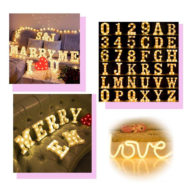Light Birthday Happy Led Digital Color Lights Emitting Romantic Scene Decorative