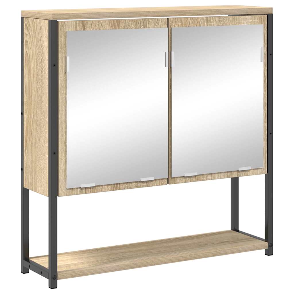 Bathroom Furniture Set with Shelf 4 pcs Sonoma Oak Wood Based Material