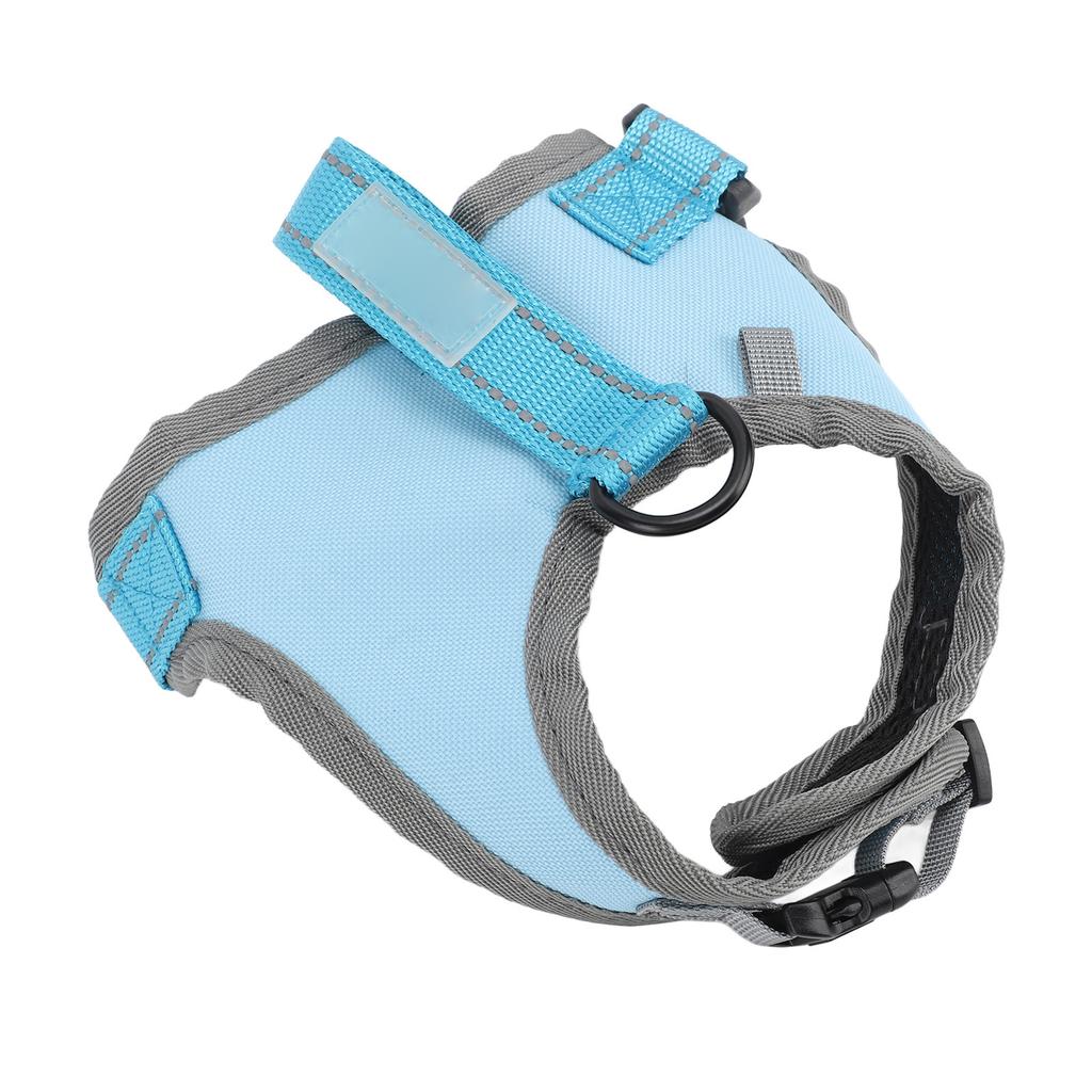 Dog Harness Vest with Leash Adjustable Reflective Padded Nylon Easy Control Pet Harness for Walking Medium Size Dog Blue