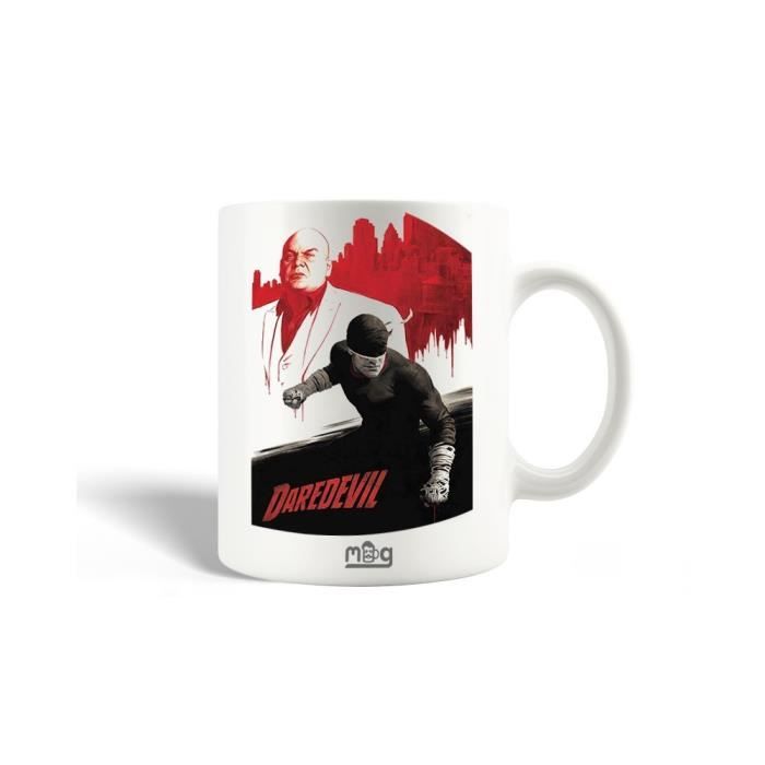 Mug en céramique - Daredevil - Affiche série - 30cl - Compatible lave-vaisselle - Blanc