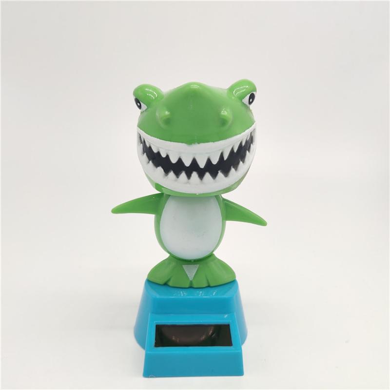 Car Acssories Solar Energy Acssories Shake Head Doll Funny Shark Shape Acssories Gift Creative Interior Car Acssories