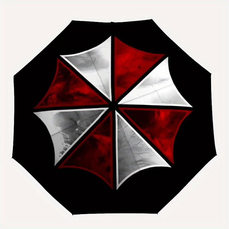 1pc Umbrella Corporation Automatic Open/close Folding Compact Umbrella, 8-Rib Sturdy Canopy, Lightweight Portable, Everyday Use, Gift, Outdoor Umbrell