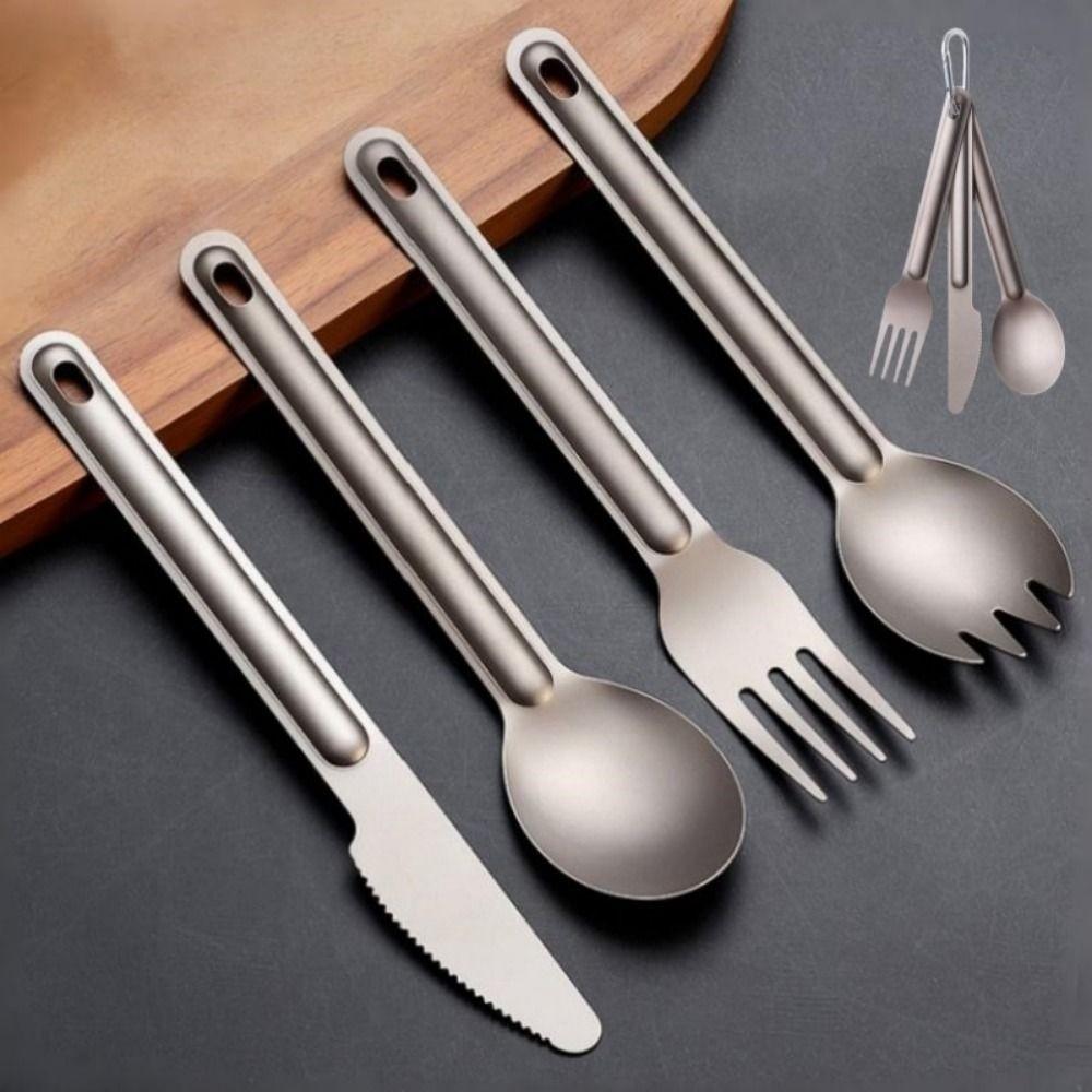 Long Handle Titanium Spoon Light Titanium EDC Environmental High Quality Outdoor Camping Cookware