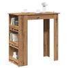 Bartisch with Shelf Artisan Oak Finish 102 x 50 x 103.5 cm