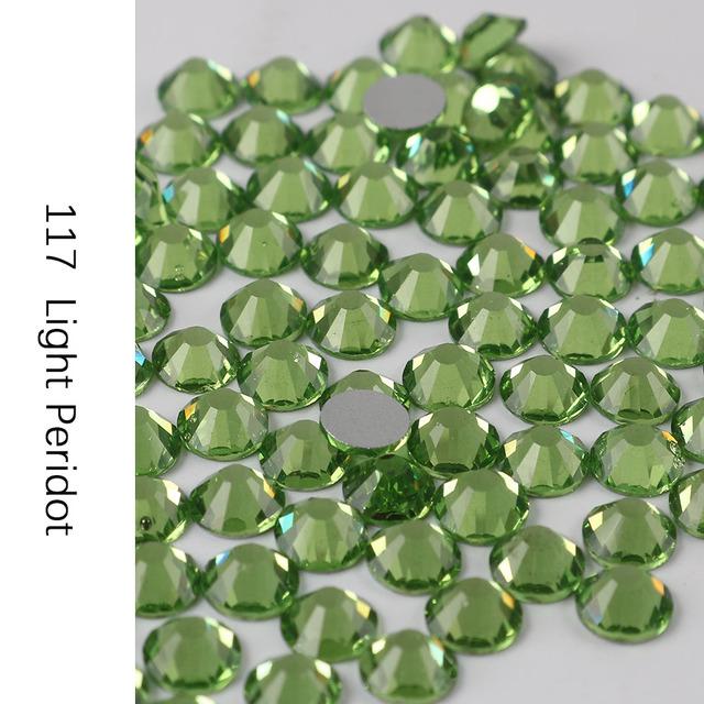 Стразы без горячей фиксации, кристалл Ab Ss3-Ss30, стразы для ногтей с плоской задней частью, стразы премиум-качества, блестящие стразы для ногтей, хрустальный камень
