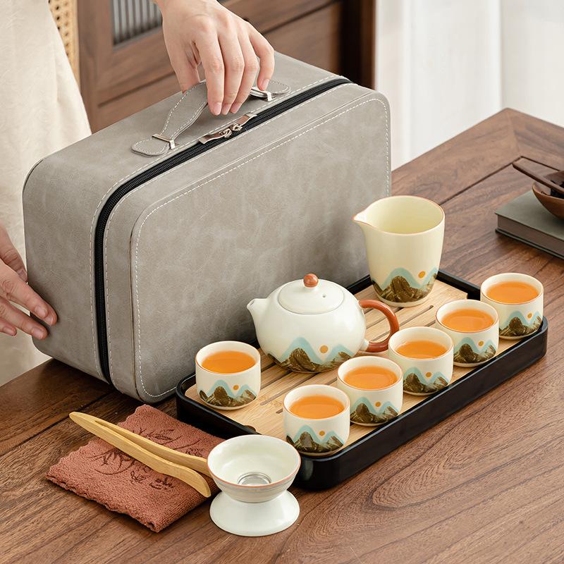 Ретро чайный сервиз печи Жу, высококлассная подарочная коробка для старших и руководителей