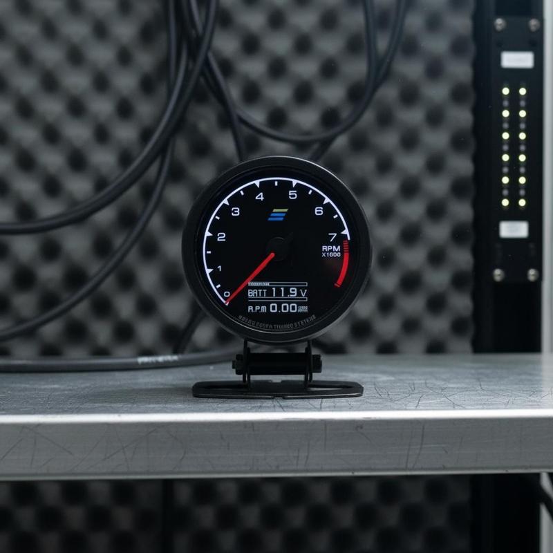 Water Temperature Gauge Multi-Function Oil Pressure Gauge Dashboard Meter LCD Screen Vehicle Display ABS Shell for Racing