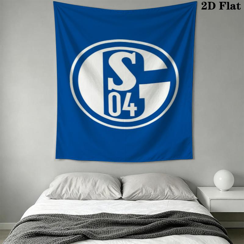 Schalke 04 Wall Tapestry Aesthetic Wall Hanging Printed Fabric Blanket Decorative Tapestries for Bedroom Living Room Home Decor