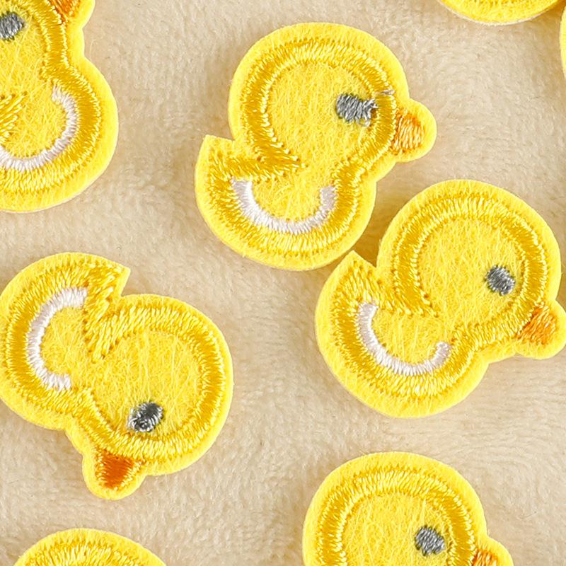 Embroidery Cloth Sticker Clothing Accessories Hand Account DIY Cloth Label Cartoon Duckling Chapter Boy Adhesive Patch Sticker Badge Cloth Sticker