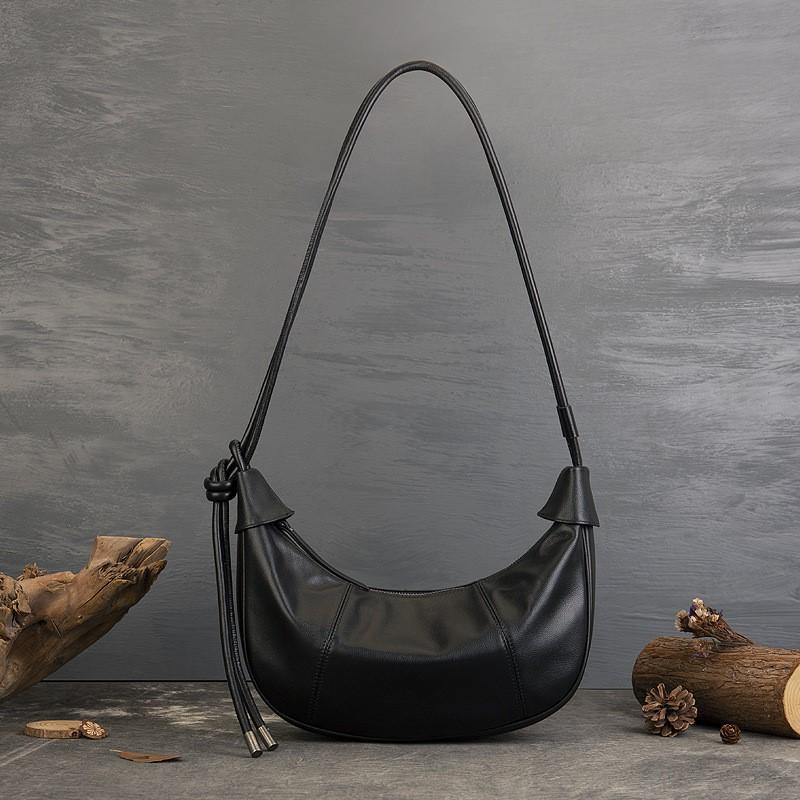 Johnature Сумка Moon Bag из натуральной кожи, повседневная, однотонная, для поездок на работу, большая вместимость, мягкая, из воловьей кожи, женские сумки через плечо