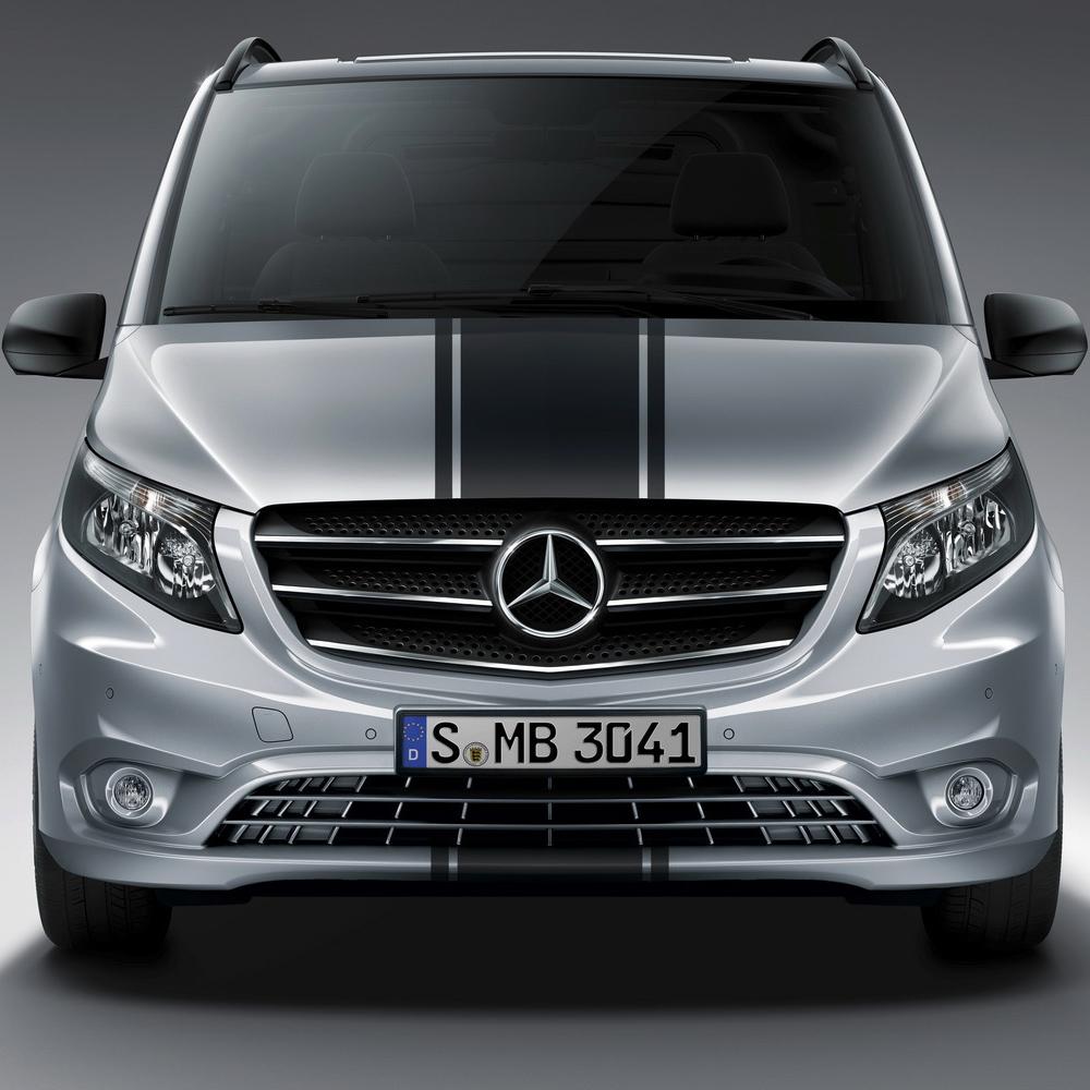 AKXY7 Для Mercedes BENZ Vito Передние Полосы-Наклейки Виниловая Наклейка на Капот Автомобиль DIY Водонепроницаемые Наклейки Аксессуары