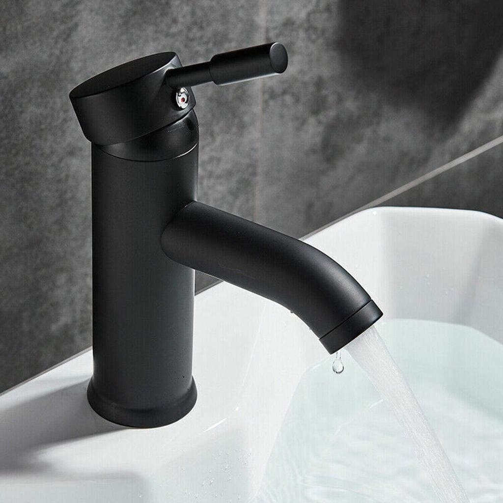Черный смеситель для раковины в ванной, смеситель с одной ручкой, смеситель для туалетного столика, смеситель для раковины