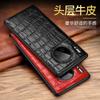 Genuine Leather Crocodile Texture Full Cover Shockproof Case Mate 30 Pro 5G Men Women