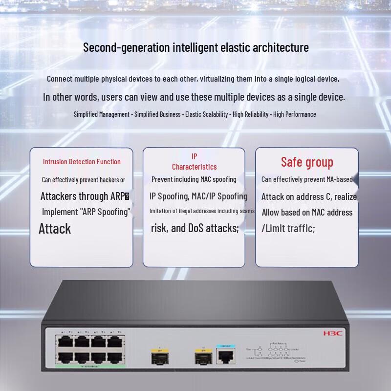 H3C LS-5008PV5-EI-H1 8-Port Gigabit Managed Ethernet Switch