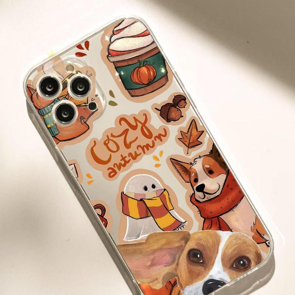 Прозрачный противоударный чехол Corgi для iPhone 14-17 Pro Max