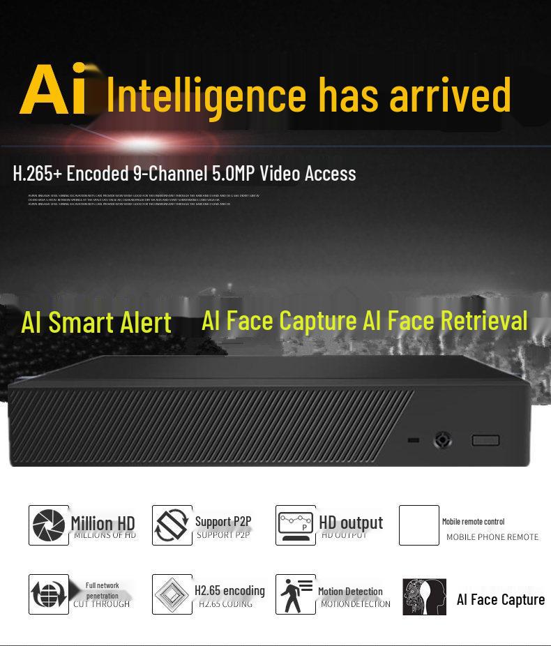 800 NVR HD Network Recorder, H4W Host, 32-Channel Xiongmai Monitoring, K Road 2659, ICSEE, with 16 Hard Drive.